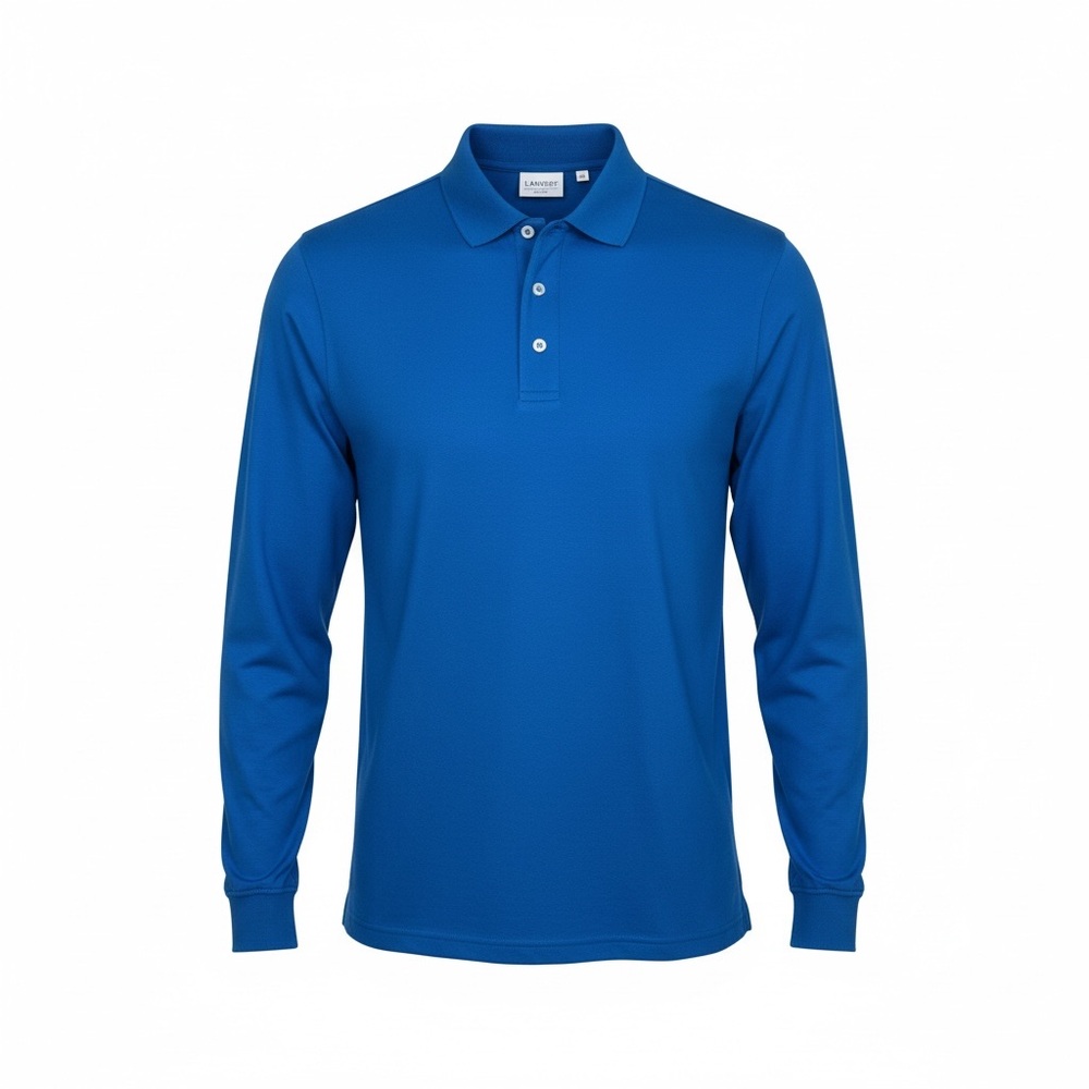 Lands' End Men's Vibrant Blue Polo Shirt